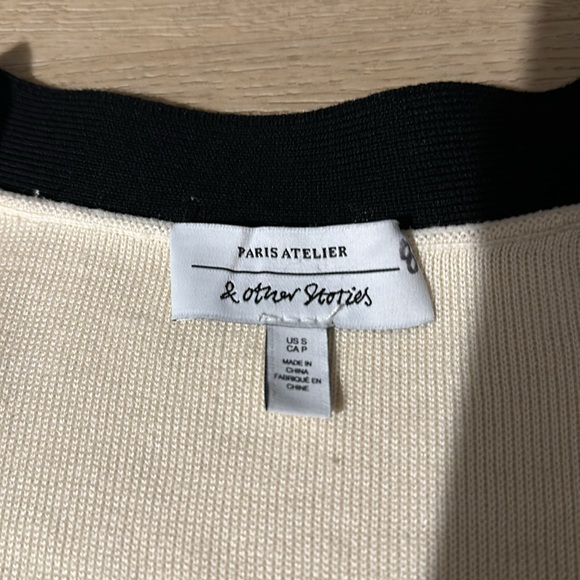 & Other Stories White and Black Cardigan - Picture 3 of 9